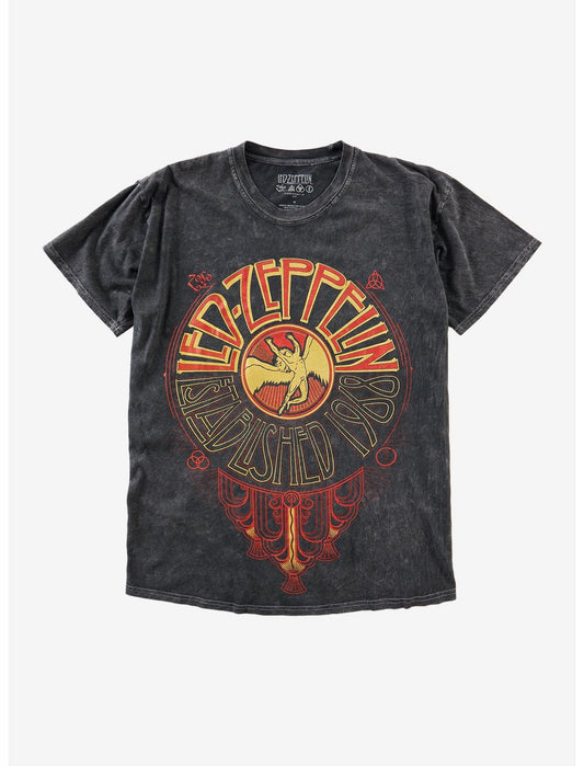 Led Zeppelin Symbols Dark Wash T-Shirt - US 7963