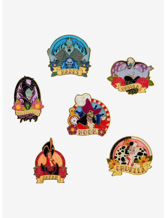 Loungefly Disney Villains Tattoo Blind Box Enamel Pin Hot Topic Exclusive - US 8295