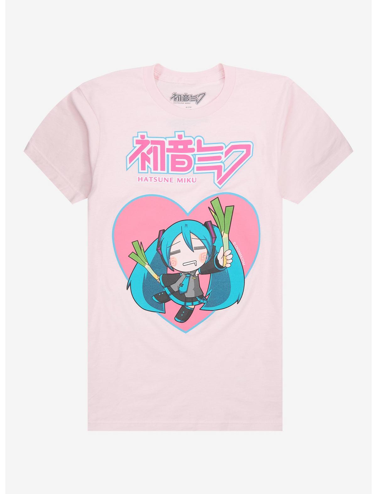 Hatsune Miku Leek Heart T-Shirt - US 0105