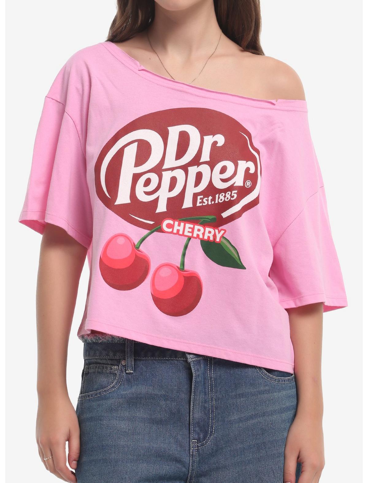 Dr Pepper Cherry Girls Off-Shoulder T-Shirt - US 0783