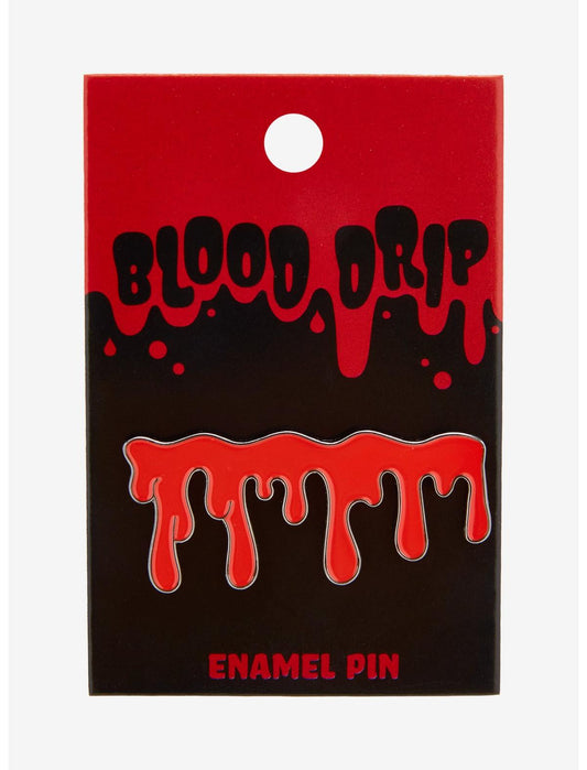Blood Drip Border Enamel Pin - US 8356