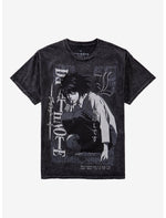 Death Note L Monochrome Dark Wash T-Shirt - US 0502
