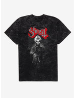 Ghost Papa Emeritus III Black And White Mineral Wash T-Shirt - US 3078