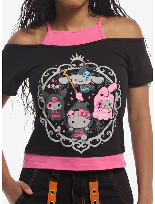 Hello Kitty And Friends Halloween Costumes Girls Cold-Shoulder Top - US 3371