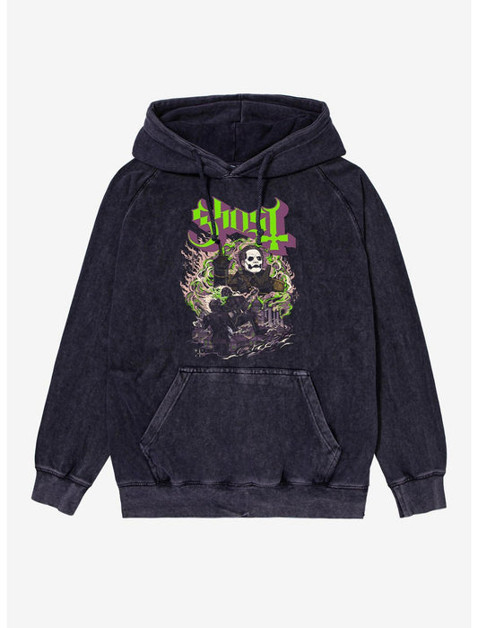 Ghost Cardinal Copia Smoke Stacks Mineral Wash Hoodie - US 5997