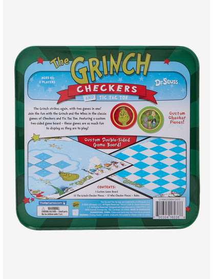 Dr. Seuss The Grinch Checkers And Tic Tac Toe Game - US 4475