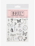 INKED By Dani Butterfly Bow Temporary Tattoo Set - US 3465