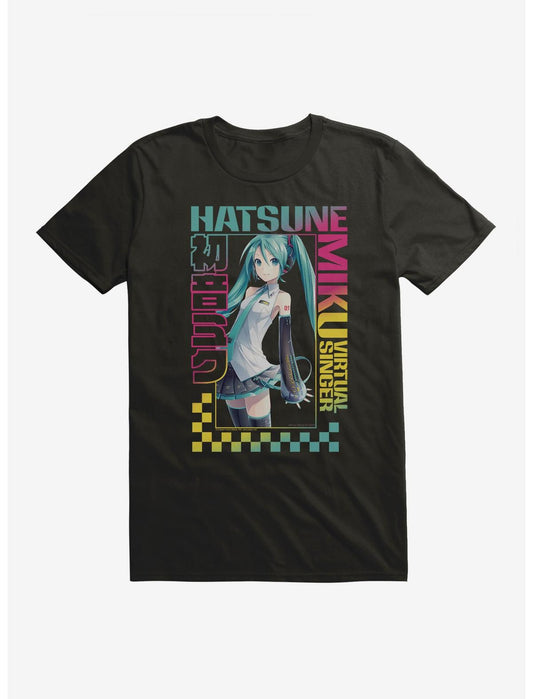 Hatsune Miku Virtual Singer Checkered T-Shirt - US 5255