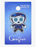 Coraline Chibi Button Eyes Coraline Enamel Pin - US 7019