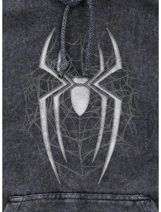 Marvel Spider-Man: Brand New Day Dark Spiderweb Mineral Wash Hoodie Hot Topic Exclusive - US 6800