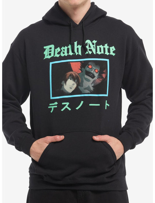 Death Note Light & Ryuk Panel Hoodie - US 7916