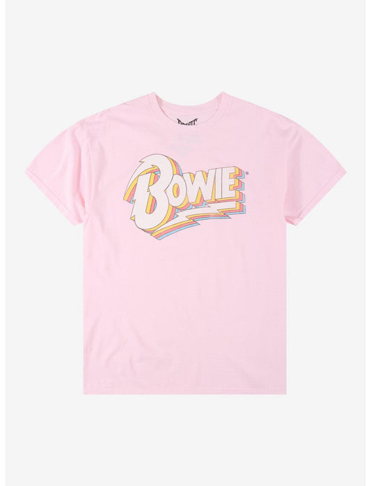 David Bowie Pink Logo T-Shirt - US 6579