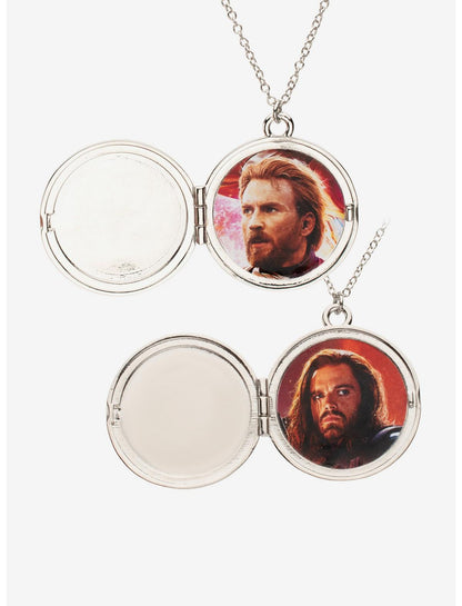 Marvel Captain America & Bucky Locket Best Friend Necklace Set - US 5184