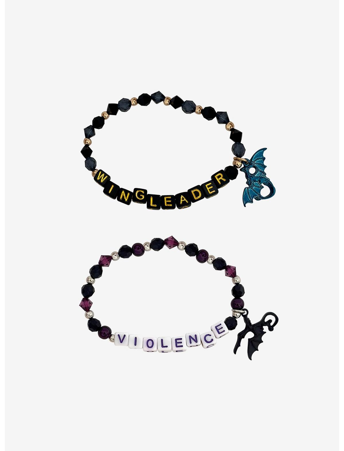 Fourth Wing Wingleader Violence Best Friend Bracelet Set - US 9717