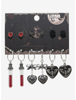 Cosmic Aura Vampire Blood Heart Earring Set - US 0439