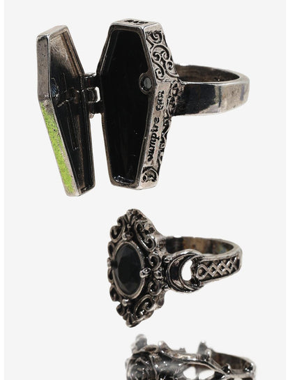Cosmic Aura Vampire Coffin Ring Set - US 9273