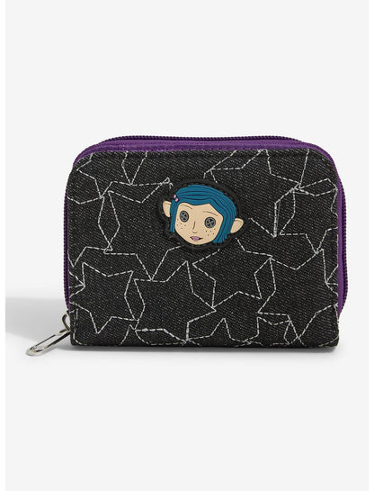 Coraline Denim Star Hybrid Mini Wallet - US 5854