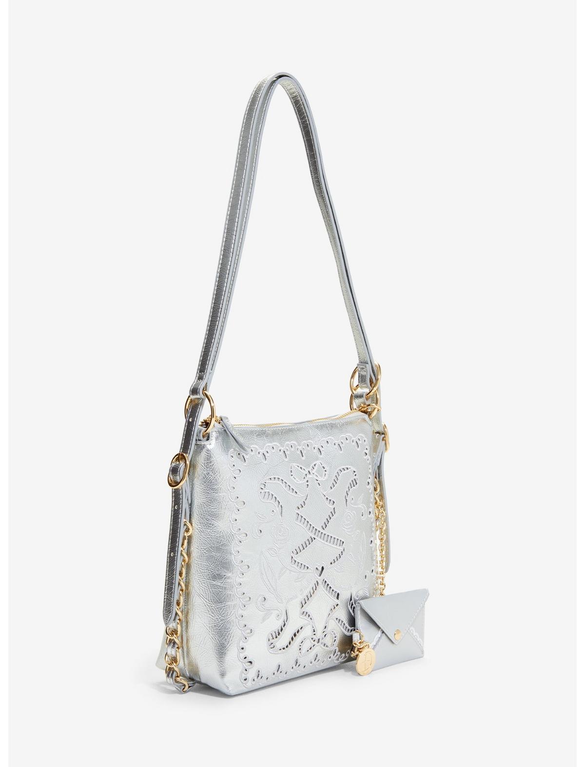 DiFerdinando Gunmetal Ribbon Reverie Mini Convertible Hobo Bag - US 4781