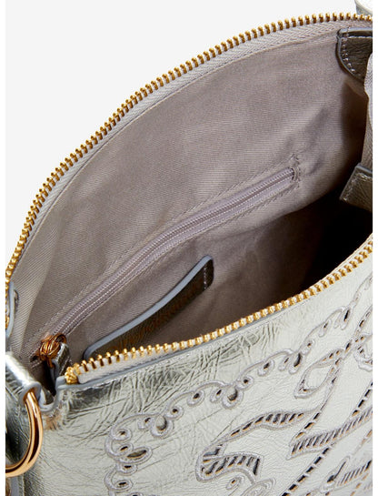 DiFerdinando Gunmetal Ribbon Reverie Mini Convertible Hobo Bag - US 4781