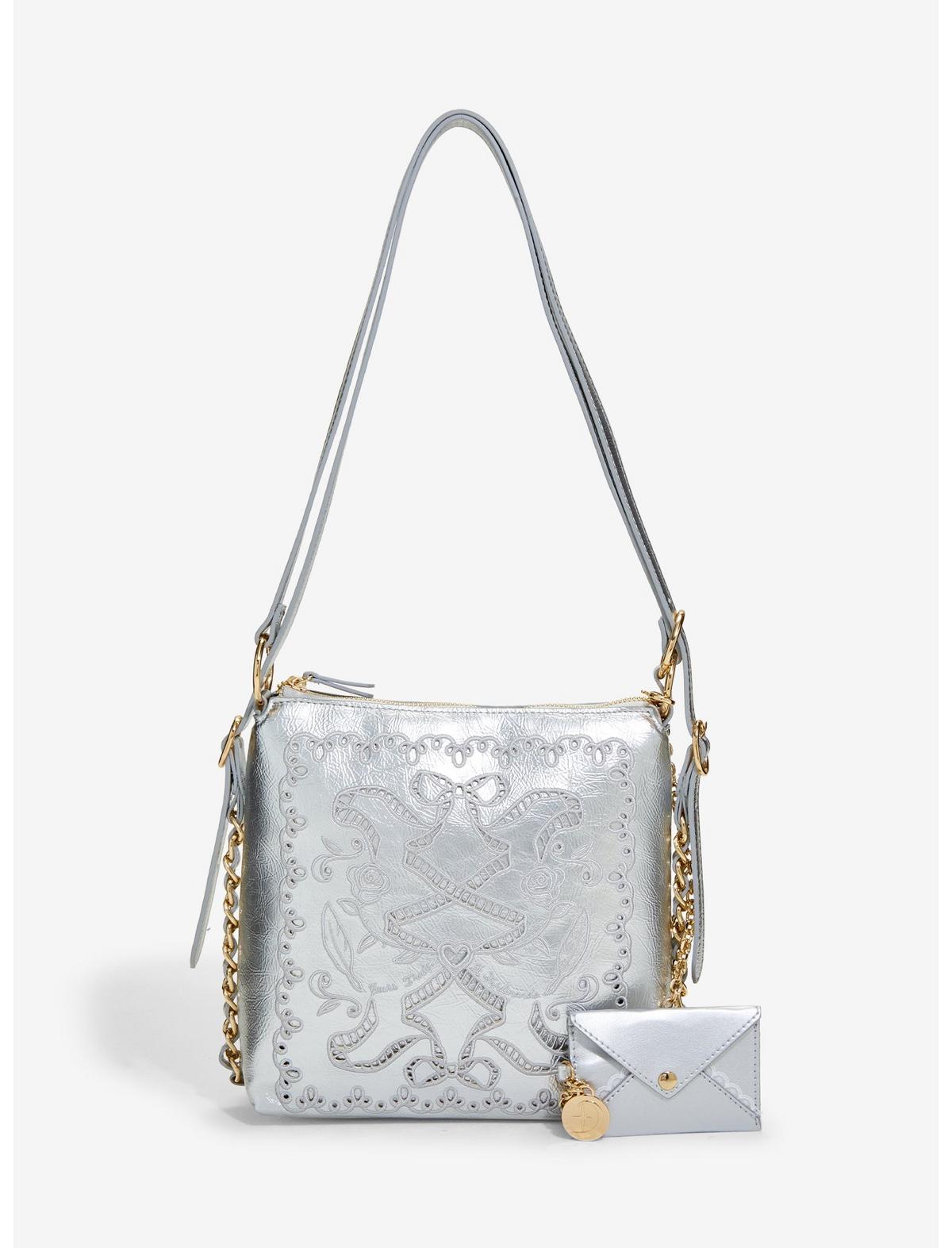 DiFerdinando Gunmetal Ribbon Reverie Mini Convertible Hobo Bag - US 4781