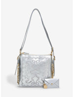 DiFerdinando Gunmetal Ribbon Reverie Mini Convertible Hobo Bag - US 4781