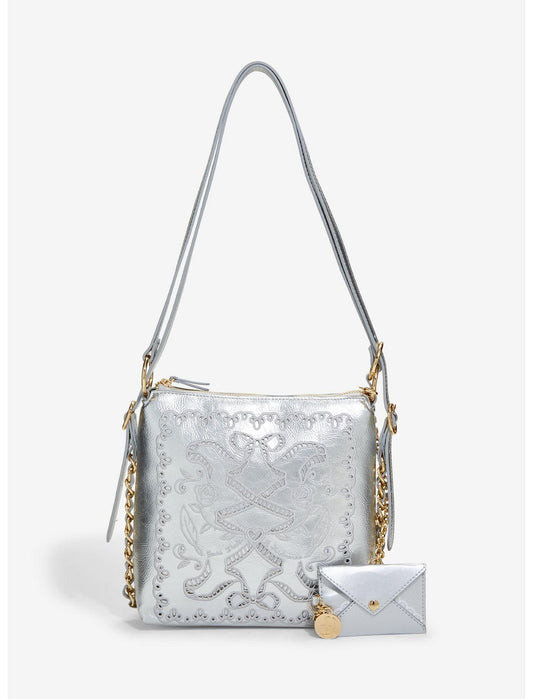DiFerdinando Gunmetal Ribbon Reverie Mini Convertible Hobo Bag - US 4781
