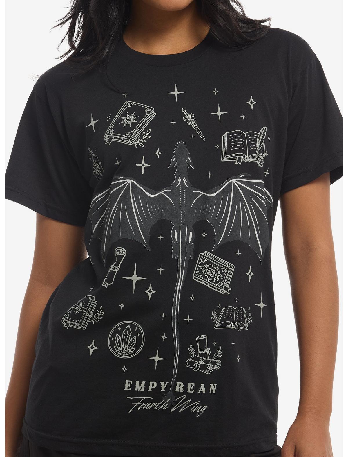 Fourth Wing Dragon Icons T-Shirt - US 8422