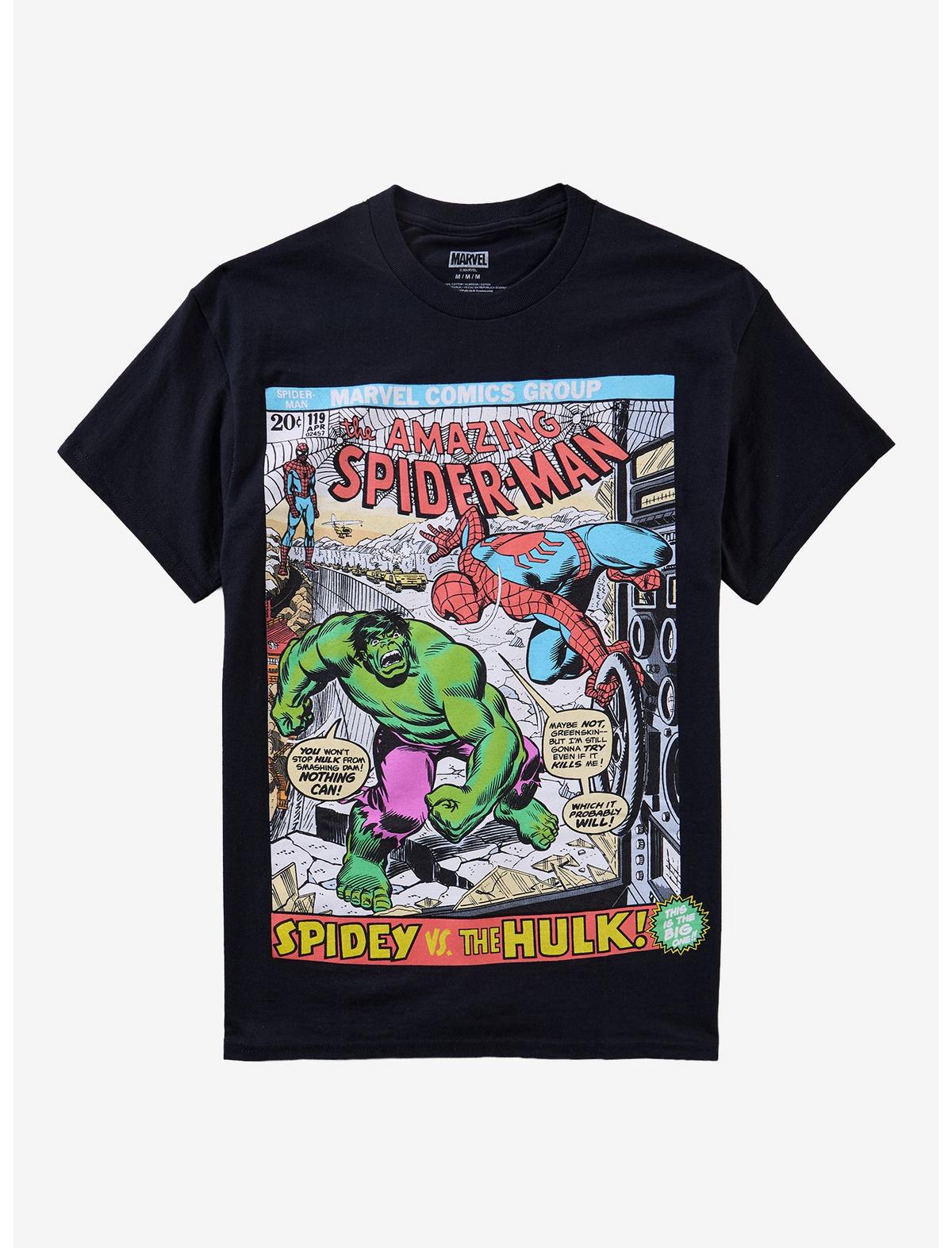 Marvel Spider-Man Vs. Hulk Comic Cover T-Shirt - US 6322