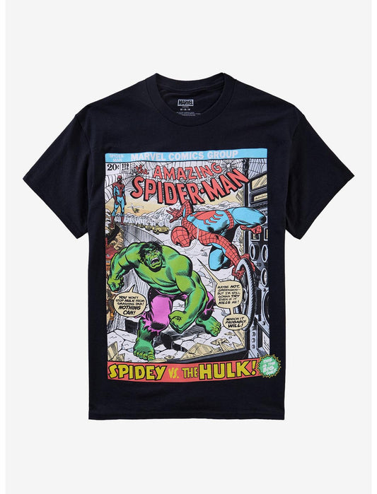 Marvel Spider-Man Vs. Hulk Comic Cover T-Shirt - US 6322