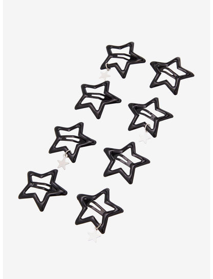 Blackheart Black Star Charm Hair Clip Set - US 1471