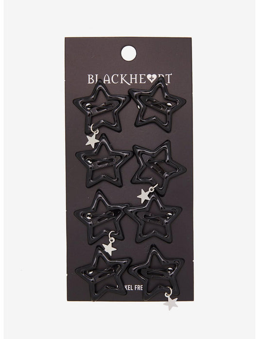 Blackheart Black Star Charm Hair Clip Set - US 1471
