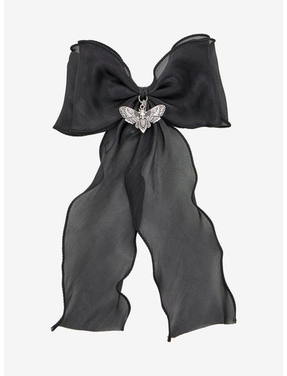 Blackheart Death Moth Chiffon Hair Bow - US 5286
