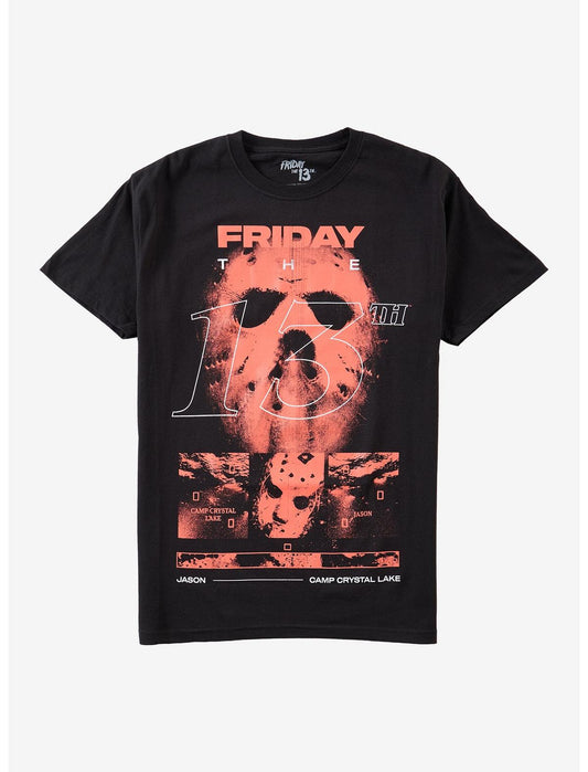 Friday The 13th Poster Red T-Shirt - US 8427