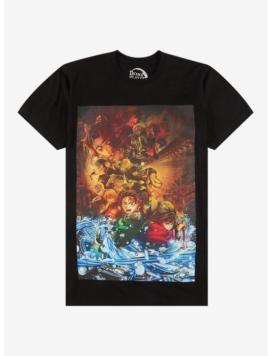 Demon Slayer: Kimetsu No Yaiba Infinity Castle Group Poster T-Shirt - US 2695