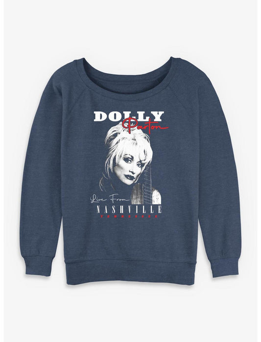 Dolly Parton Live From Nashville Girls Slouchy Sweatshirt - US 7609