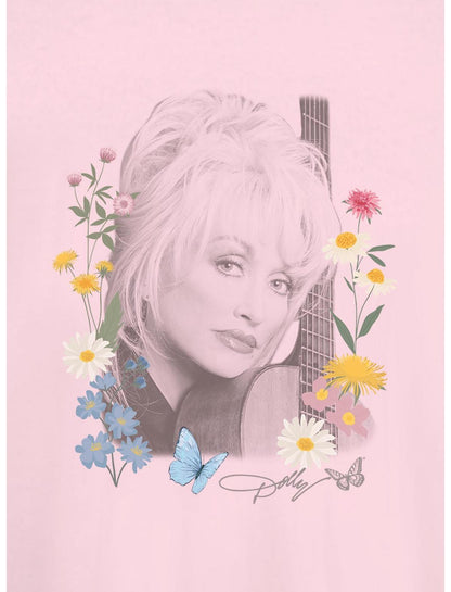Dolly Parton Wildflowers Portrait Girls T-Shirt - US 1123