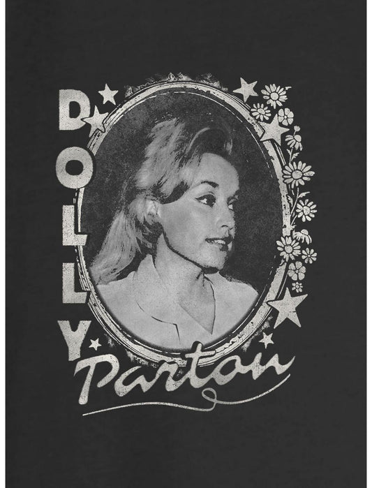 Dolly Parton Stars And Flowers Girls Slouchy Sweatshirt - US 4532