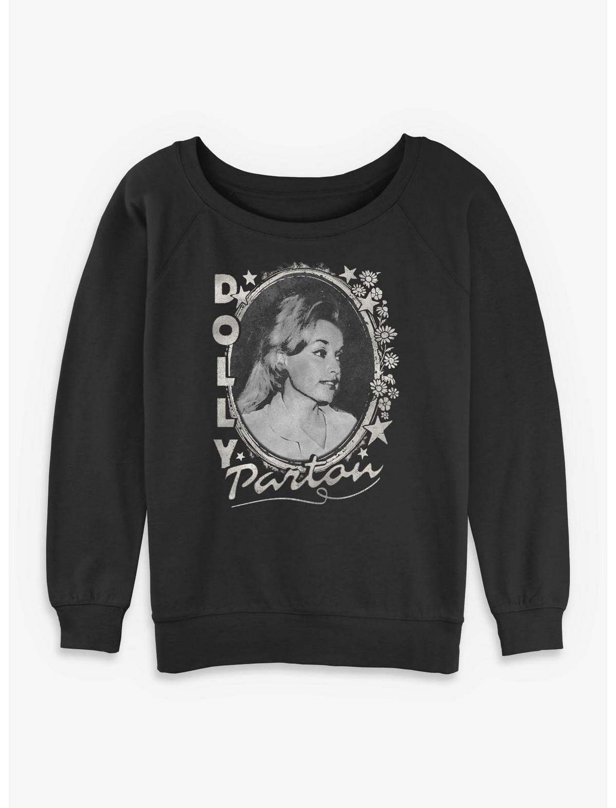 Dolly Parton Stars And Flowers Girls Slouchy Sweatshirt - US 4532