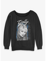 Dolly Parton Guitar Portrait Girls Slouchy Sweatshirt - US 9584