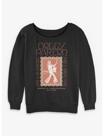 Dolly Parton Pure & Simple Tour Girls Slouchy Sweatshirt - US 3918