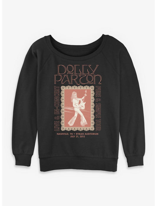 Dolly Parton Pure & Simple Tour Girls Slouchy Sweatshirt - US 3918