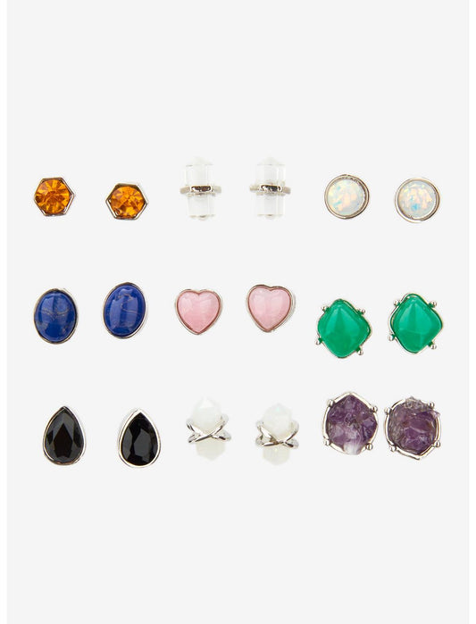 Faux Crystal Stud Earring Set - US 9741