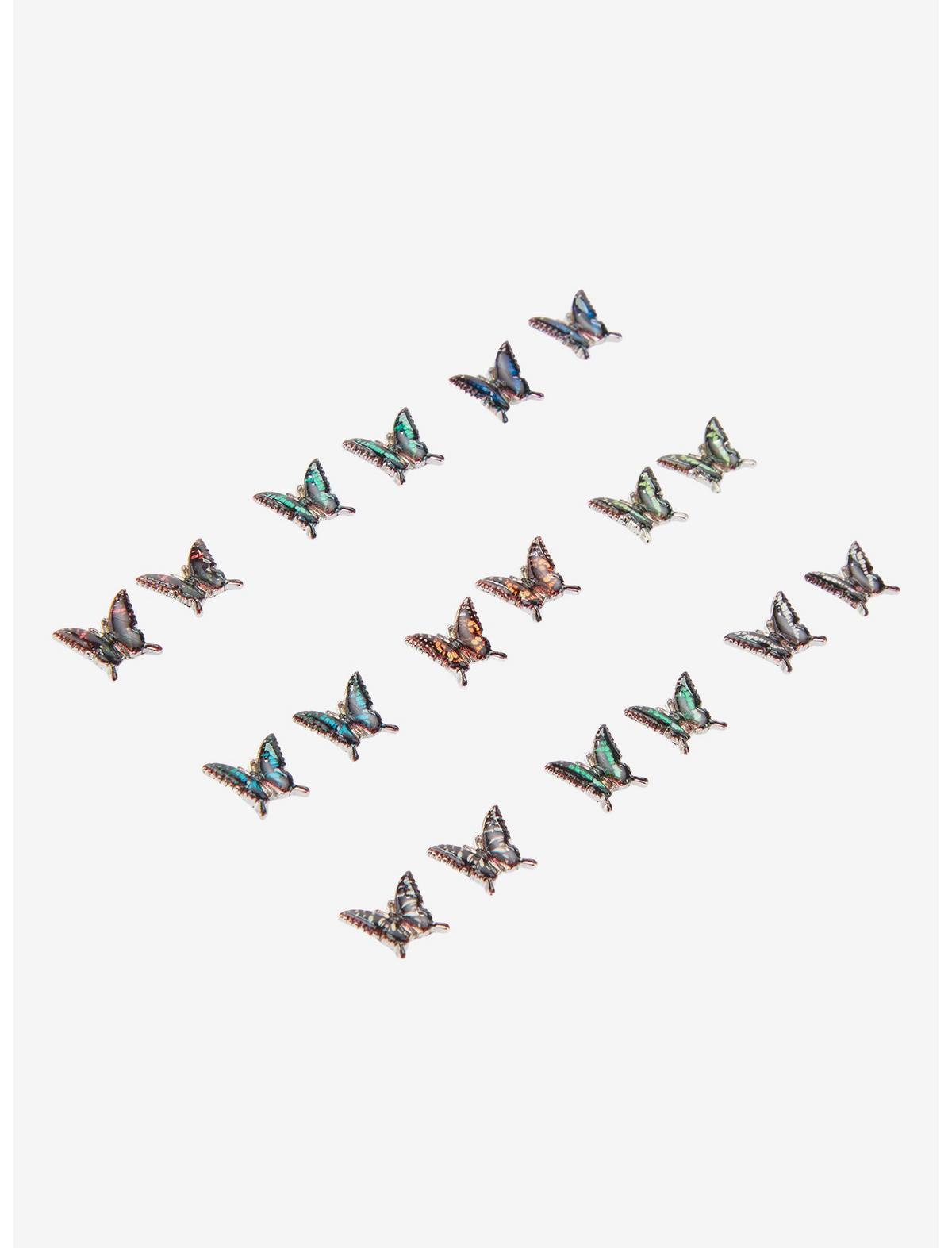 Cosmic Aura Gothic Butterflies Stud Earring Set - US 2538