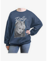 Dolly Parton Guitar Portrait Girls Oversized Sweatshirt - US 1696