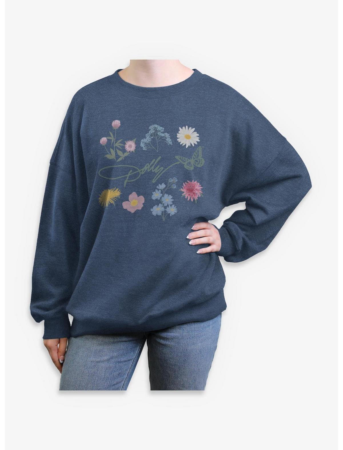 Dolly Parton Floral Signature Girls Oversized Sweatshirt - US 1049