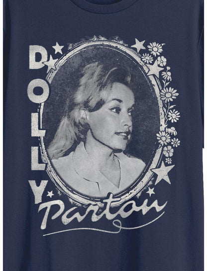 Dolly Parton Stars And Flowers T-Shirt - US 0861