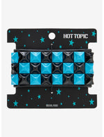 Black & Blue Pyramid Cuff Bracelet - US 5939