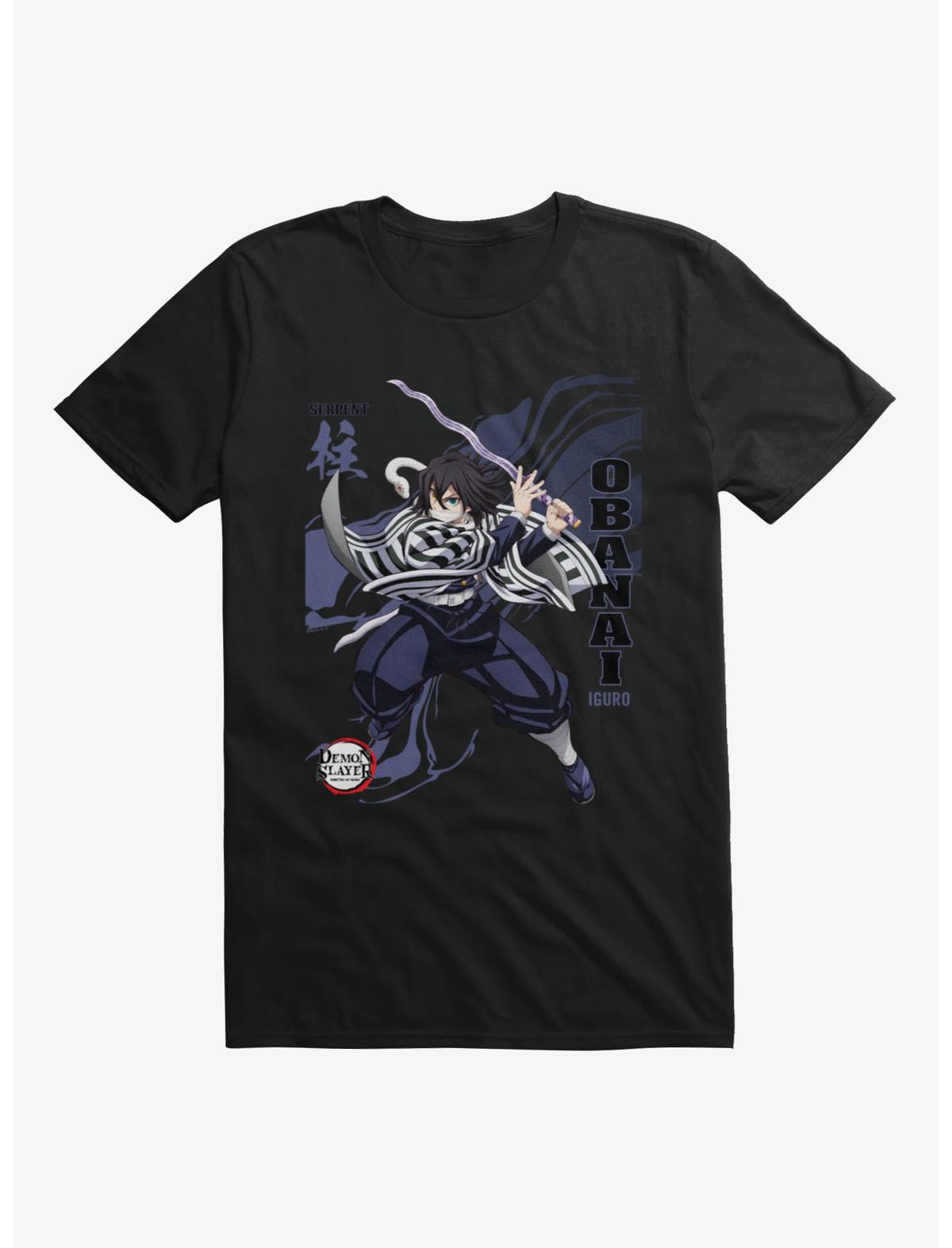 Demon Slayer Infinity Castle Obanai Serpent Wave T-Shirt - US 7650