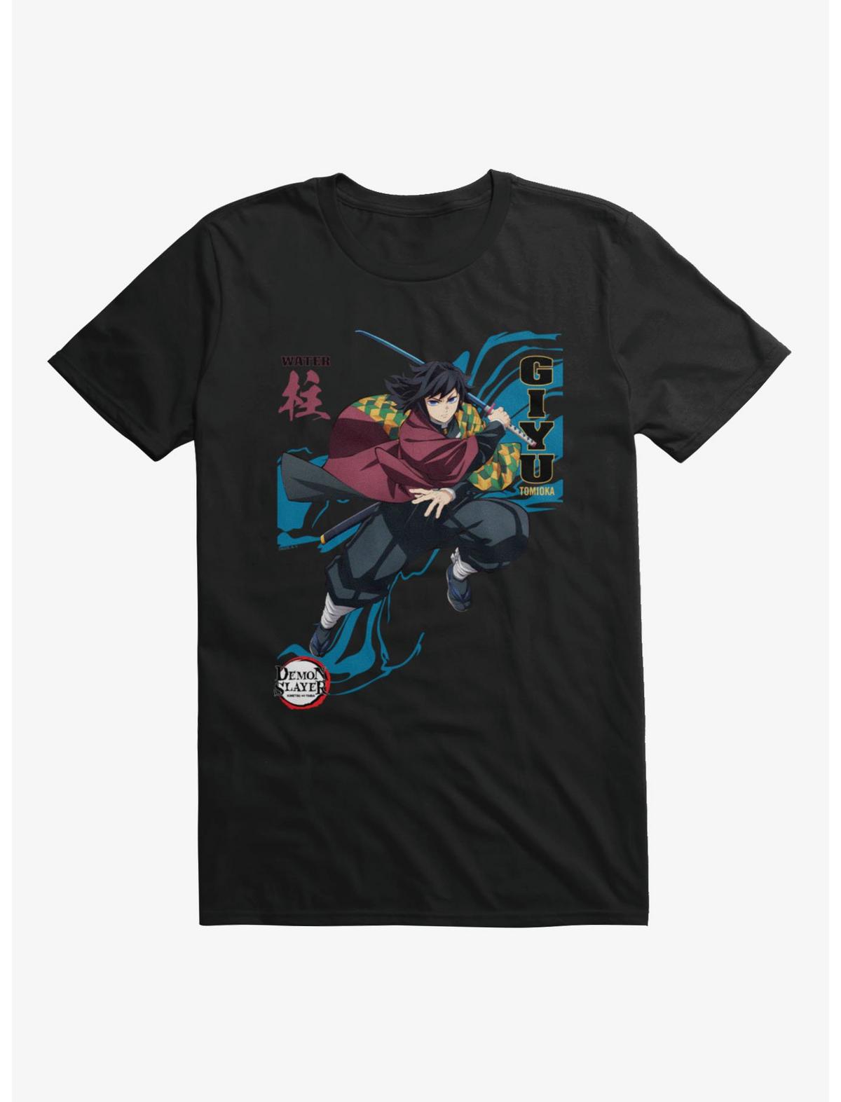 Demon Slayer Infinity Castle Giyu Water Wave T-Shirt - US 5166