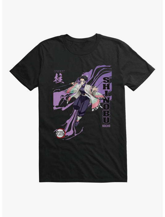 Demon Slayer Infinity Castle Shinobu Insect Wave T-Shirt - US 3603